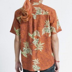 Alternative view of Mr.469 เสื้อเชิ้ตผู้ชายแขนสั้น ลายดอกสีน้ำตาล
