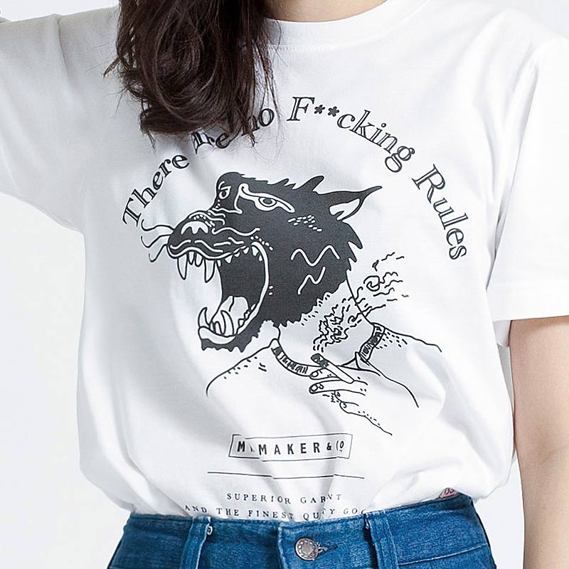 Ts.002 เสื้อยืดผู้หญิงแขนสั้น ลาย Hyenas no Rules - Image 2