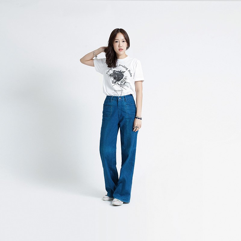 Ts.002 เสื้อยืดผู้หญิงแขนสั้น ลาย Hyenas no Rules - Image 4