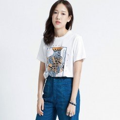 Ts.003 เสื้อยืดผู้หญิงแขนสั้น ลาย Kings of Death