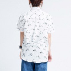 Alternative view of Mr.584 เสื้อเชิ้ตผู้หญิงแขนสั้น ลาย Tiny Tiger สีครีม