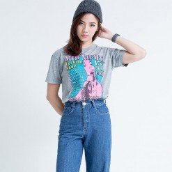 Ts.013 เสื้อยืดผู้หญิงแขนสั้น ลาย Vintage Ads