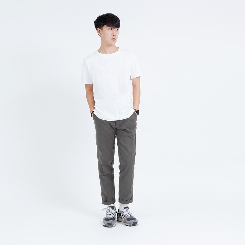 Lp.003 กางเกงขายาวผู้ชาย ผ้าชิโน สีเบจเข้ม - Image 4