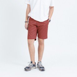 Sp.005 กางเกงขาสั้นผู้ชาย ผ้าชิโน สีแดง Red Brick
