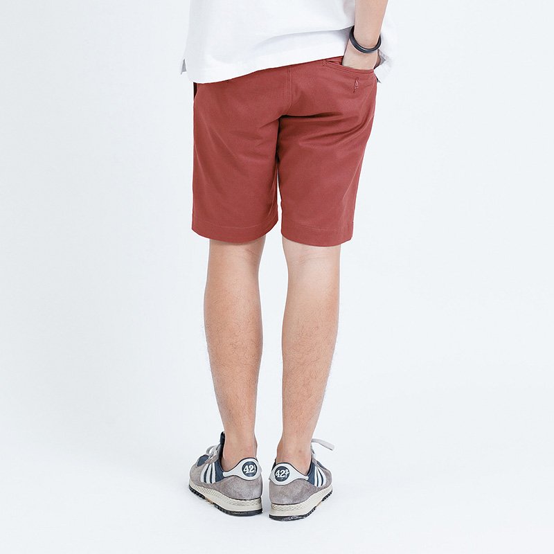 Sp.005 กางเกงขาสั้นผู้ชาย ผ้าชิโน สีแดง Red Brick - Image 2