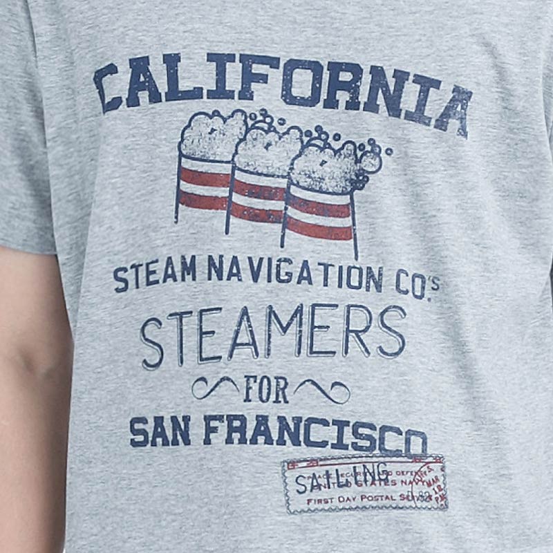 Ts.019 เสื้อยืดผู้ชายแขนสั้น ลาย California Steamer - Image 2