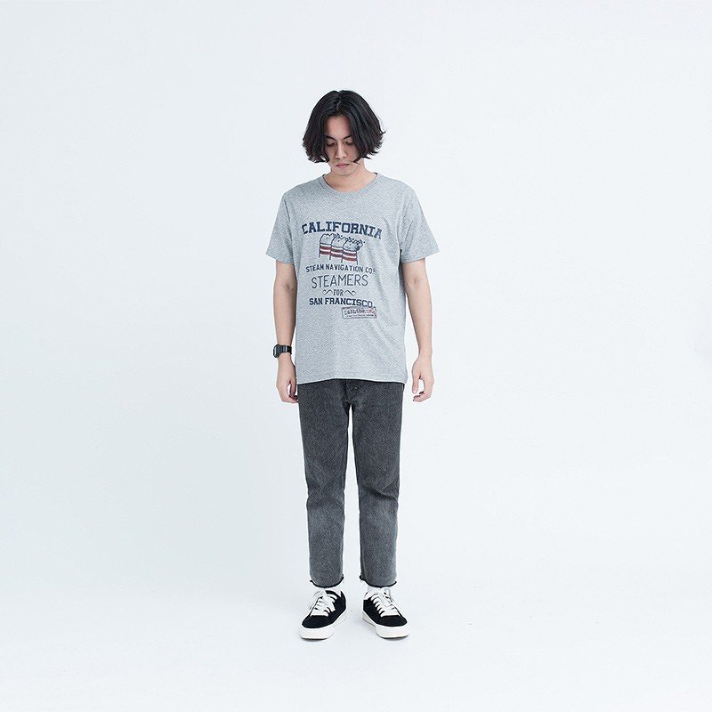 Ts.019 เสื้อยืดผู้ชายแขนสั้น ลาย California Steamer - Image 4