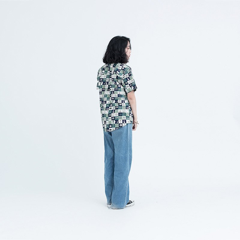 Mr.535 เสื้อเชิ้ตผู้หญิงแขนสั้น ลาย Anchor Sailor สีเขียว - Image 5