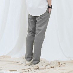 Alternative view of Lp.010 กางเกงขายาวผู้ชาย ผ้าชิโน สีเทาอ่อน Light Grey