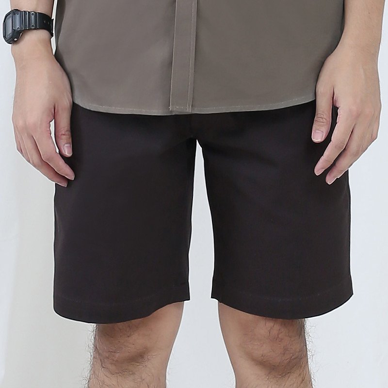 Sp.012 กางเกงขาสั้นผู้ชาย ผ้าชิโน สี Dark Brown น้ำตาลเข้ม - Image 3