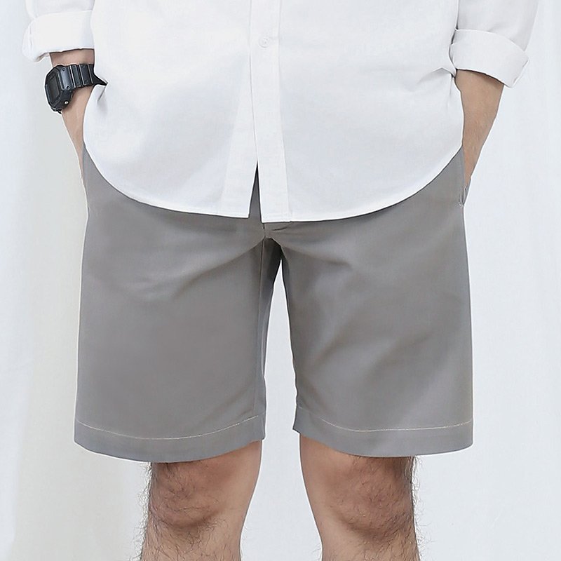 Sp.017 กางเกงขาสั้นผู้ชาย ผ้าชิโน สีเทาอ่อน Light Grey - Image 3