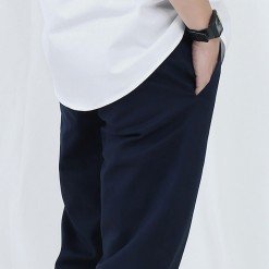 Alternative view of Lp.004 กางเกงขายาวผู้ชาย ผ้าชิโน สีน้ำเงินเข้ม Midnight