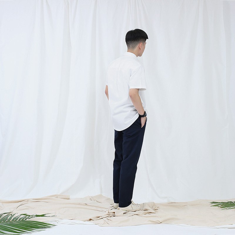 Lp.004 กางเกงขายาวผู้ชาย ผ้าชิโน สีน้ำเงินเข้ม Midnight - Image 5
