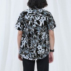Alternative view of Mr.656 เสื้อเชิ้ตผู้ชายแขนสั้น ลายฮาวาย Bamboo Leaf  สีดำ