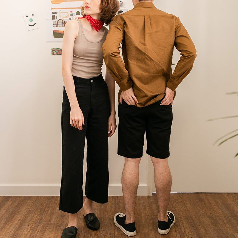 Sp.001 กางเกงขาสั้นผู้ชาย ผ้าชิโน สีดำ - Image 8