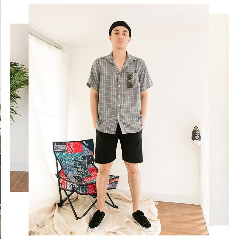 Sp.001 กางเกงขาสั้นผู้ชาย ผ้าชิโน สีดำ - Image 2