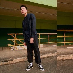 Lp.022 กางเกงขายาวผู้ชาย Canton Pants สีกรมเข้ม - Image 5