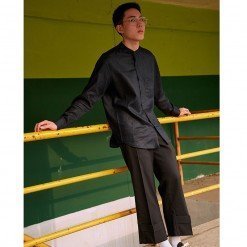 Lp.022 กางเกงขายาวผู้ชาย Canton Pants สีกรมเข้ม - Image 7