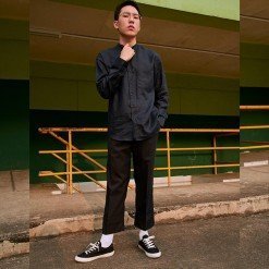 Lp.022 กางเกงขายาวผู้ชาย Canton Pants สีกรมเข้ม - Image 8