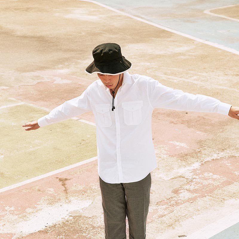 Mr.636 เสื้อเชิ้ตผู้ชายแขนยาว พื้นเรียบสี Super White ขาว - Image 9