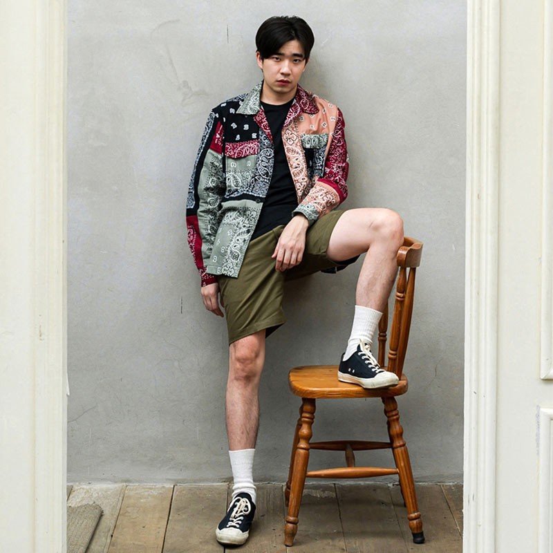 Mr.833 เสื้อแจ็คเก็ตผู้ชาย Curfew Bandana Jacket สี Multicolor - Image 2