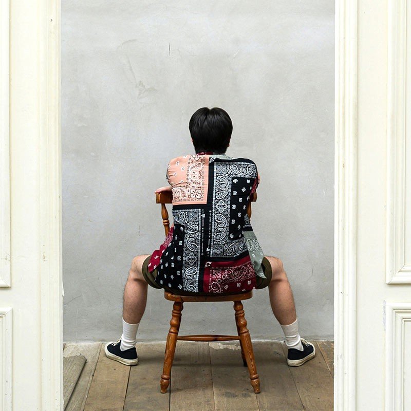 Mr.833 เสื้อแจ็คเก็ตผู้ชาย Curfew Bandana Jacket สี Multicolor - Image 4