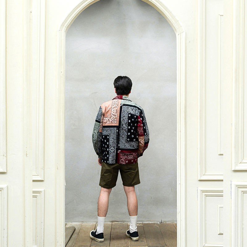Mr.833 เสื้อแจ็คเก็ตผู้ชาย Curfew Bandana Jacket สี Multicolor - Image 5