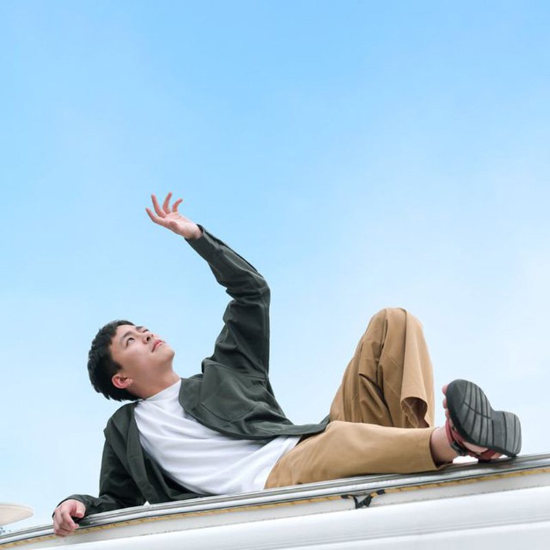 Mr.909 เสื้อแจ็คเก็ตแขนยาว Baseball Jacket สี Dark Green - Image 4